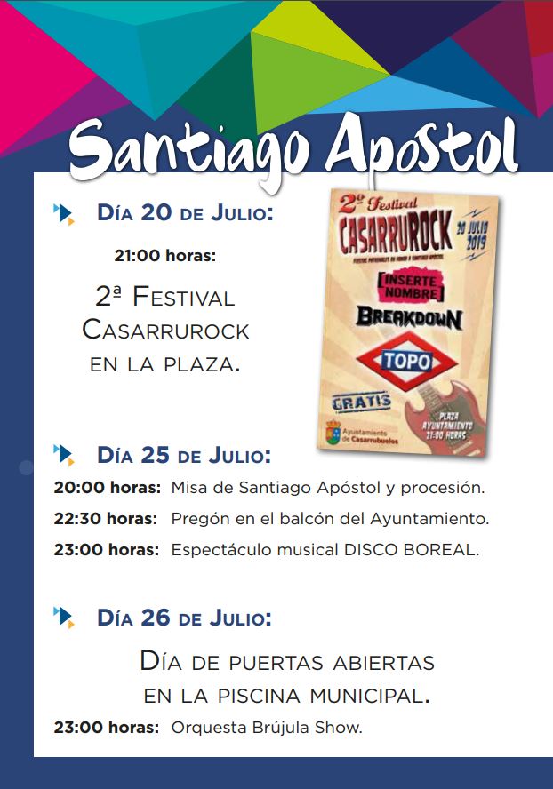 Fiestas Santiago Apostol 2019 Casarrubuelos