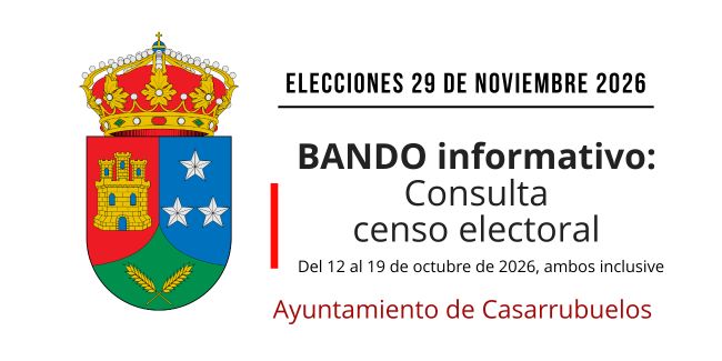 Bando consulta censo electoral elecciones 29 N 2026