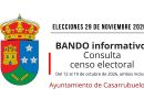 BANDO informativo: Consulta Censo Electoral elecciones generales 29 de noviembre
